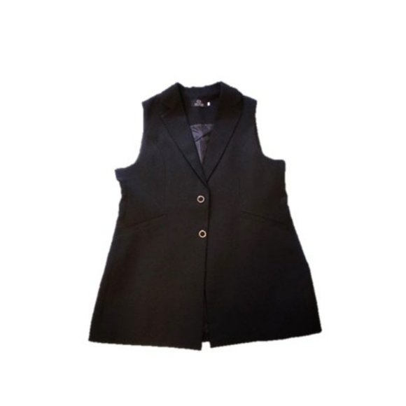 BLACK WAISTCOAT FOR WOMEN, XL - Picture 2 of 3